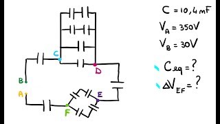 Circuito di Condensatori Trova la Capacità equivalente [upl. by Bat113]