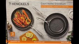 Henckels Capri Notte Granitium 3piece Fry Pan Set Review [upl. by Lavicrep]