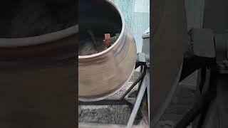 Mixing cement concrete water ratio in machine work shorts shortvideo construction [upl. by Anastice807]