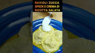 Ravioli di zucca speck croccante crema di ricotta salata [upl. by Russel]