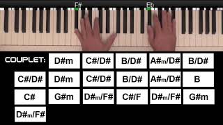 Celine Dion  Damour ou damitié piano tutoriel [upl. by Knitter]