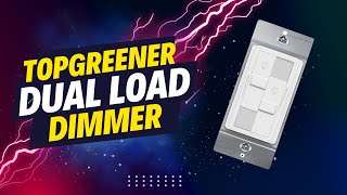 TOPGREENER Kalide Dual Load Dimmer Light Switch Double LED Dimmer Switch Single Pole 120VAC 60Hz [upl. by Ahtennek]