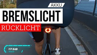 Akku Rücklicht mit Bremslicht für´s Fahrrad  eBike mit USB [upl. by Dlorrej517]