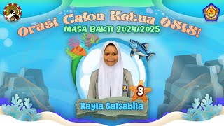 ORASI CALON KETUA OSIS SMA NEGERI 1 PANGKALPINANG MASA BAKTI 20242025  KAYLA S NO URUT 3 [upl. by Ythomit690]