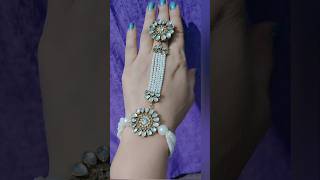 Ring Bracelet Diy 💍❤️✨ youtubeshorts creativetrendyart jwellerycraft pearlbracele beautiful [upl. by Chane73]