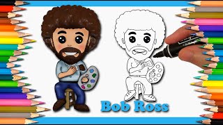 How to draw Bob Ross Painter  Learn to Draw [upl. by Ava562]