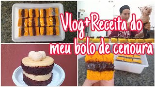 Como fazer bolo de cenoura de sucesso  vlog de rotina [upl. by Issak]