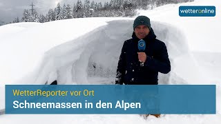 Schneemassen in den Alpen [upl. by Suilmann]