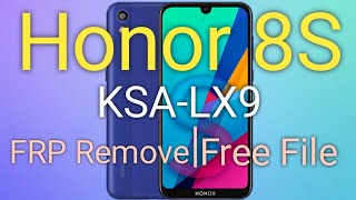 Huawei Honor 8S KSALX9 FRP Remove by SP Flash Tool  Free File [upl. by Ammej]