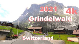 SWITZERLAND  GRINDELWALD  PART 4  Train WENGEN LAUTERBRUNNEN  BRIENZ  Suiza  4K  2021 [upl. by Meris]