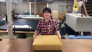 Upholstery Method  HOW TO MAKE A BOXED AND WELTED CUSHION FOR UPHOLSTERY [upl. by Anilyx45]