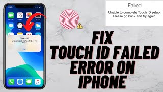 Unable To Activate Touch ID On This iPhone Error Fix  Unable To Complete Touch ID Setup Failed Fix [upl. by Mellman]