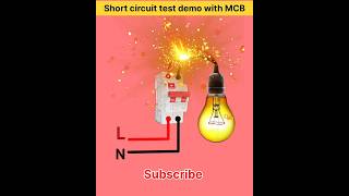 Short Circuit Test Demo With MCB  How to Work MCB  Electrical Demo  Shorts  Viral  Animation [upl. by Aihsenet613]