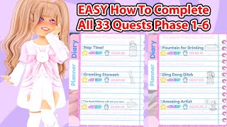 EASY How To Complete ALL 33 QUESTS In Phase 16 Royale High Campus 3 Update [upl. by Llain556]