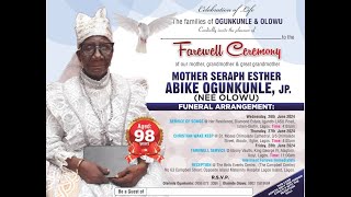 Celebration Of Life  Mother Seraph Esther Abike Ogunkunle [upl. by Nidak]