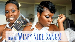 Short Hair Tutorial Wispy Side Bang using Empire Human Hair [upl. by Tavis764]