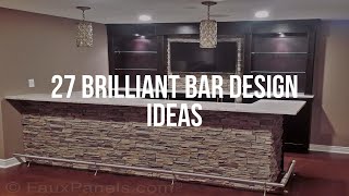 27 Brilliant BAR DESIGN IDEAS [upl. by Layman357]