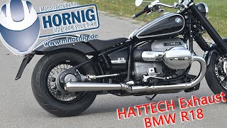 Hattech Auspuff Exhaust BMW R18  Sound by HORNIG [upl. by Ettenim]