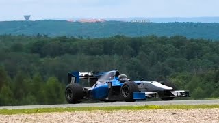 4x Formula GP2 with Naturally Aspirated V8 Screaming Around Brno Circuit [upl. by Gene]