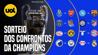 CHAMPIONS LEAGUE CONFIRA COMO FOI O SORTEIO E VEJA OS CONFRONTOS DAS OITAVAS DE FINAL DO TORNEIO [upl. by Wilkens813]