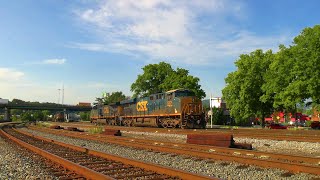 4K 82424 CSX L162 setting off 2 engines at Cumberland MD [upl. by Ardaid]