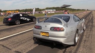 1000HP Toyota Supra vs 830HP MercedesAMG E63s [upl. by Longo]