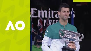 Mens Singles Ceremony  Novak Djokovic vs Daniil Medvedev F  Australian Open 2021 [upl. by Nancy621]