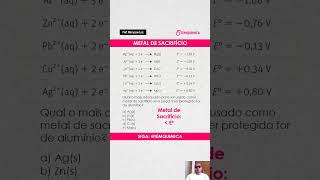 Como identificar Metais de Sacrifício  Eletroquímica [upl. by Michell]