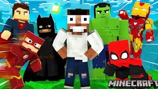 Minecraft but there are Super Heroes  Marvel and DC  Minecraft Mods  Minecraft gameplay Tamil [upl. by Suolhcin]