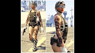 😍 Gta 5 Гта 5 Glitch Modded Female CheckerBoard Outfit BELT Suspenders Components TRANSFER PS4 PC 😍 [upl. by Dyna842]