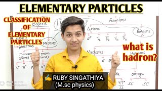 Elementary particalsclassification of elementary particalsbosonsfermionswhat is hadron [upl. by Sumer]