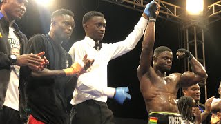 Freezy Macbones R2 Knockout win • Seth Gyimah vs Gabriel Adoku Full Fight Highlights [upl. by Adnamma]