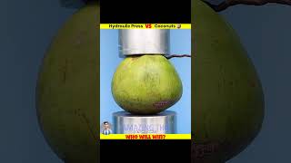 Coconuts vs Hydraulic Press Machine⁉️💥  Which Coconut Is Strong🤯😱  shortsfeed trending [upl. by Adiuqal]