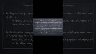 Imperative vs Declarative programming [upl. by Cybill]