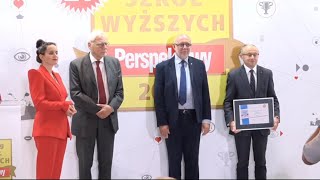 Prof Lech Grzesiak odbiera nagrodę w Rankingu Perspektyw 2020  Kierunek Elektrotechnika [upl. by Evannia]