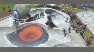 Skateparkskateboard bowl en Parque Flor del Bosque Puebla [upl. by Kafka647]