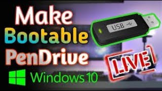 Bootable Pendrive Kaise Banaye Windows 10  how to bootable USB Windows 10 with Rufus 2024 [upl. by Kenwood]