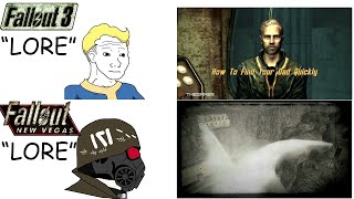 fallout 3 vs fallout new vegas lore gotye wokeuplikethis meme [upl. by Nosemyaj]