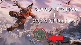 Sekiro  BEST Sen and XP Farming Guide NG 56000 Sen and 230000 XP Per Hour [upl. by Coffin]