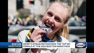 Derrys Emilee Risteen was top New Hampshire female at 2022 Boston Marathon [upl. by Eniad289]