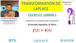 TRANSFORMATION DE LAPLACE 130 exercice corrigé 1 fonction causale [upl. by Jabe]