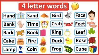 4 Letter Words List 🤔  Phonics lesson  Reading Lesson  Learn with examples [upl. by Christine]