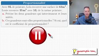 Exercice ♦ Comprendre la proportionnalité • Coefficient de proportionnalité ♦ Sixième [upl. by Mientao]