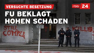 ProPalästinaRandale FU Berlin verzeichnet sechsstelligen Schaden [upl. by Rosalyn286]