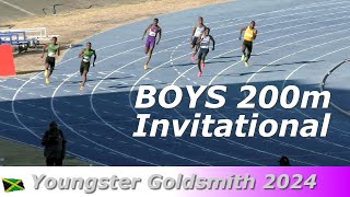 Boys 200m Invitational  Youngster Goldsmith 2024 [upl. by Sesiom]