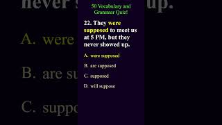 Vocabulary and Grammar Quiz part8  TFE grammartest grammarquiz vocabularyquiz englishtest [upl. by Casi384]