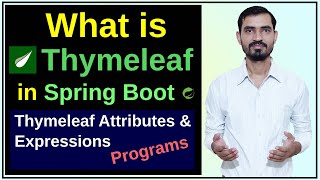 15 What is Thymeleaf  Spring Boot Thymeleaf Tutorial with Programs  Full Course Hindi [upl. by Charyl]