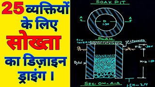 HOW TO DESIGN SOAK PIT FOR 25 USERS  DESIGN OF SOAK PIT [upl. by Dej336]