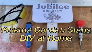 How to make garden sign DIY At Home garden fruit signs gardening blueberrybush [upl. by Ativla85]