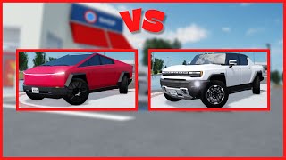 Tesla CyberTruck VS Hummer EV  Roblox Greenville [upl. by Asseniv]